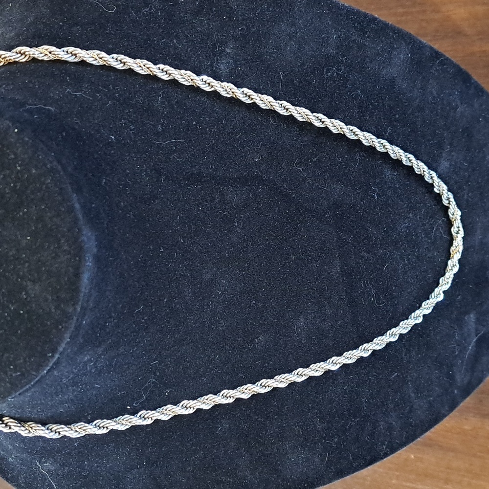 Sterling 925 Rope Chain Necklace 24"